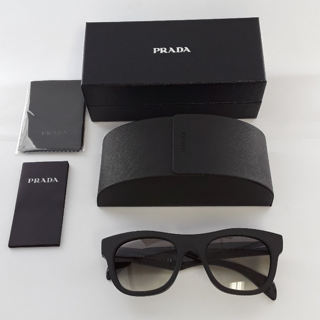 Nib Prada Spr 04q Black Grey Gradient Sunglasses